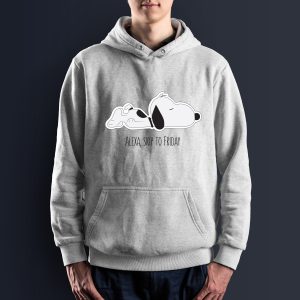 Φούτερ με σχέδιο Alexa, skip to Friday